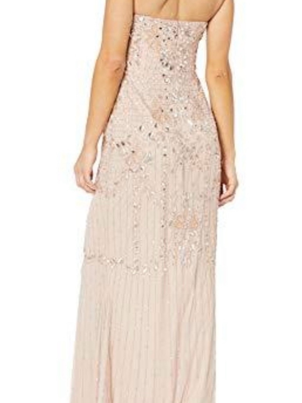 NWT Aidan By Aidan Matrix Women’s Beaded Strapless Gown, Blush, Sz.6. $495